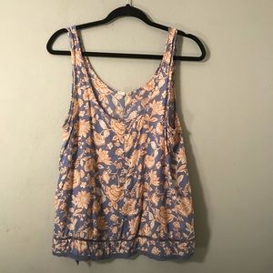 Melrose & Market Periwinkle Floral Tank